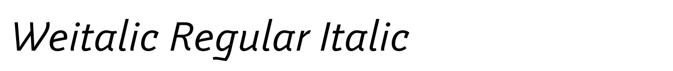 Weitalic Regular Italic image